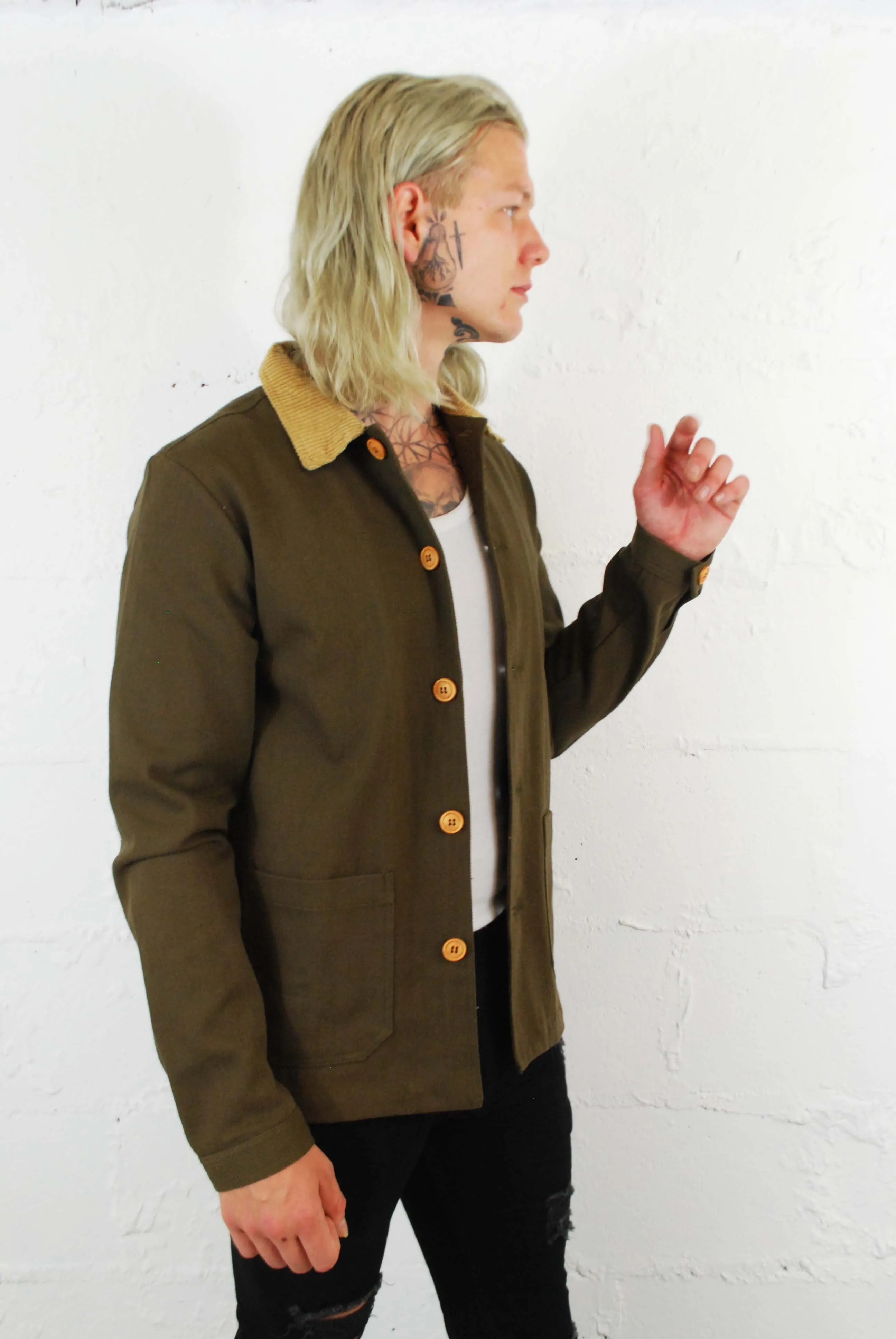 French Cotton Twill Chore Jacket Corduroy