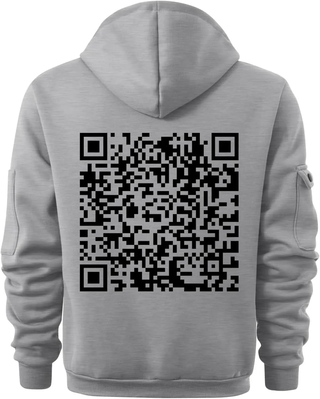 Funny Fu QR Code Hoodie Unisex, Mens 1/4 zip up Fuck You QR Code Hoodies Joke Funny Sweatshirt