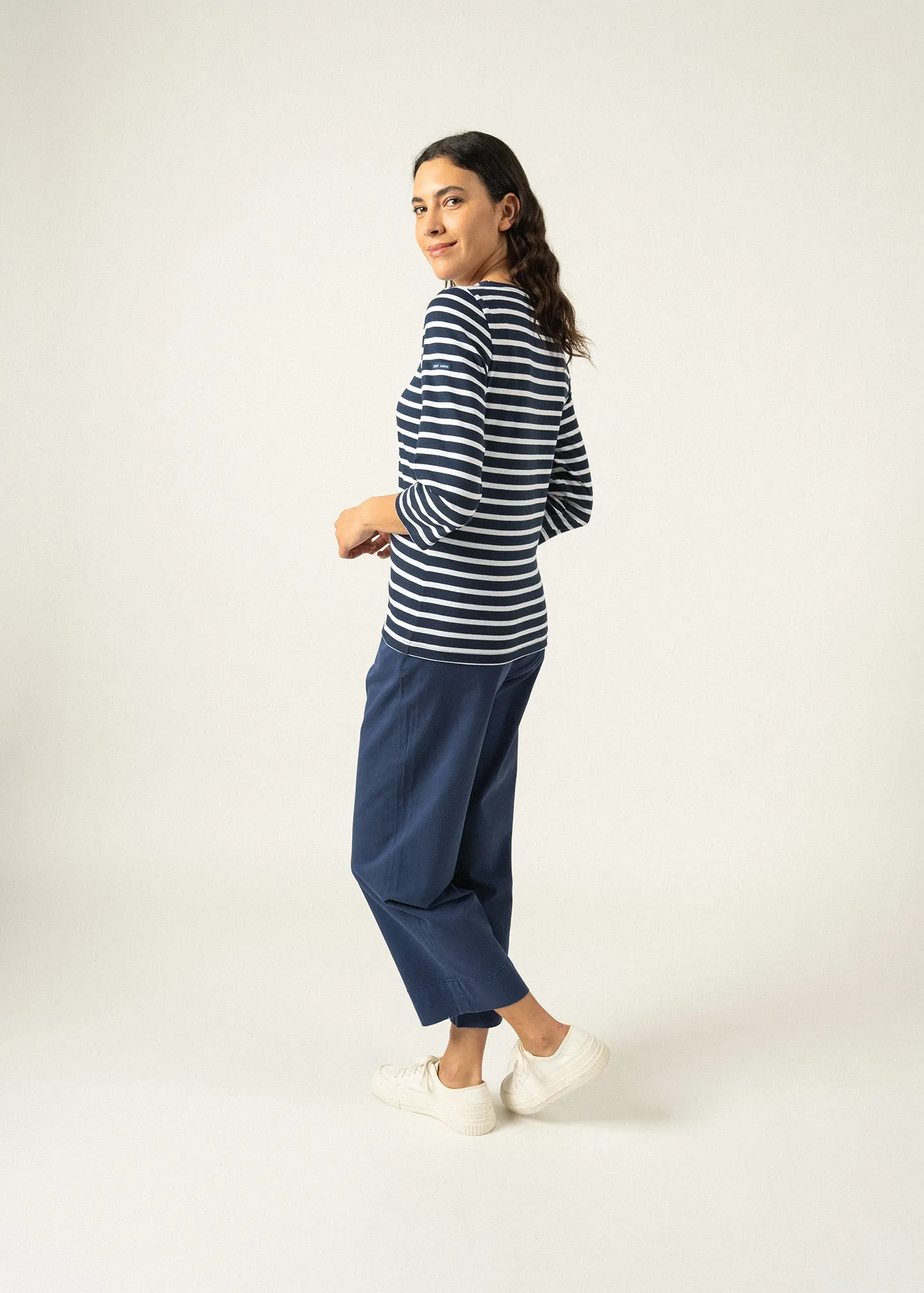 Galathée striped sailor shirt - slim fit, in light cotton (MARINE/NEIGE)