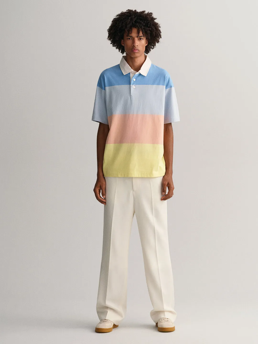 Gant Multi Retro Block Striped Regular Fit Polo T-Shirt