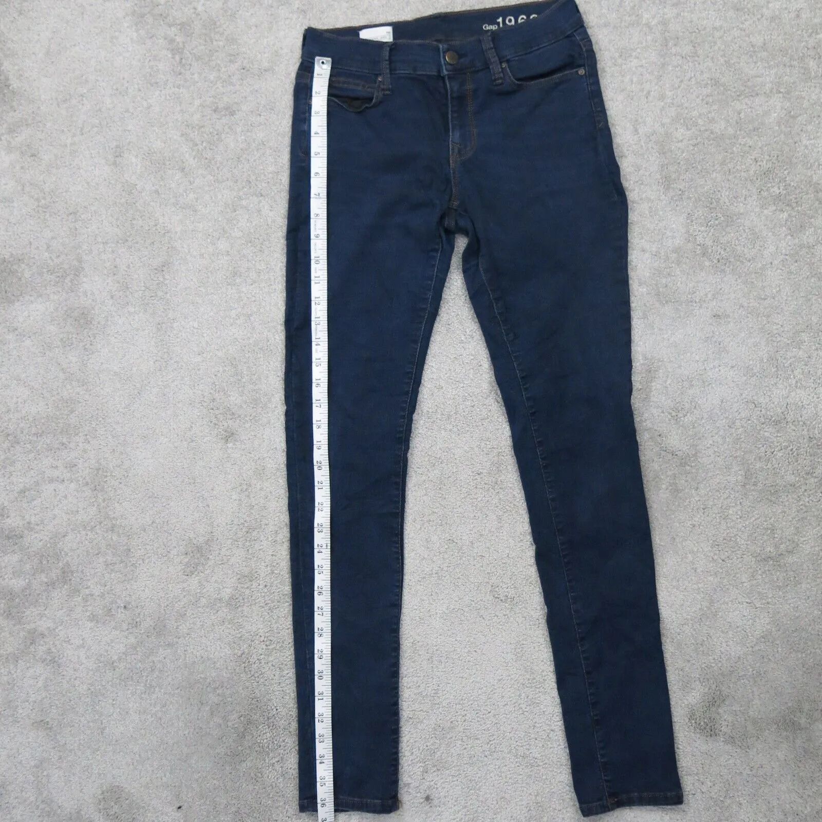 Gap 1969 Womens Legging Denim Jeans Stretch Low Rise Pockets Blue Size Medium