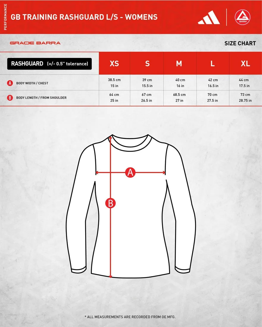 GB Performance S/S Womens Ranked Rashguard by Adidas - Black