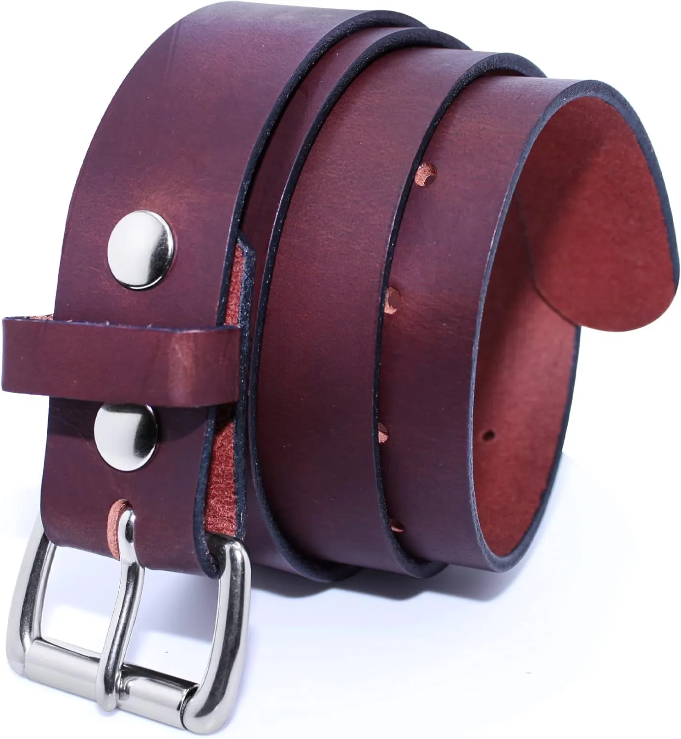 Genuine Veg Oil Tan Full Grain Leather-Mens Belts Leather Handmade By Amish-Heavy Duty Mens Belt 1.5 Wide 9/14 Oz-Made In USA