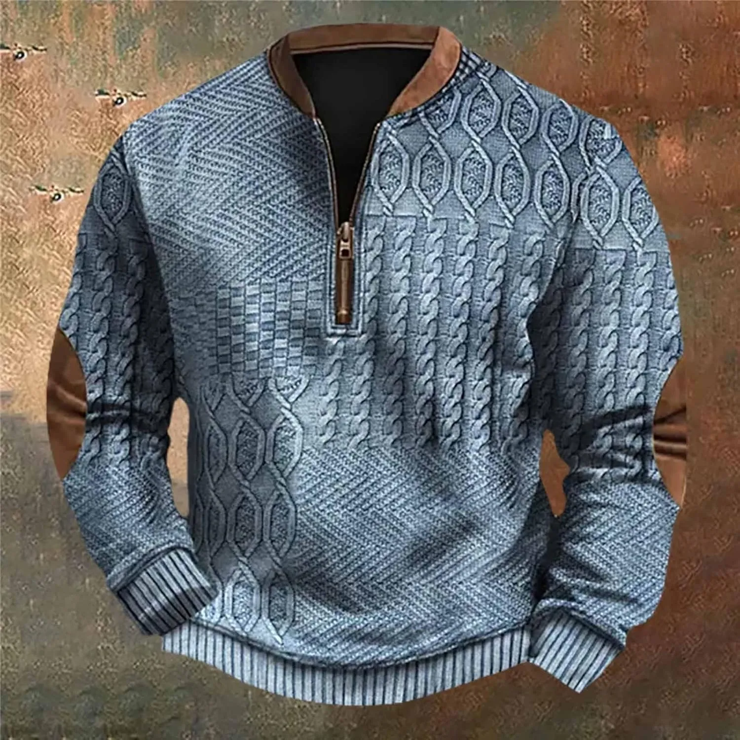 Graphic Hoodies Loose 3D Printed Zipper Long Sleeved Hoodie Mens Pullover Mens Sweatshirt Graphic Men'S