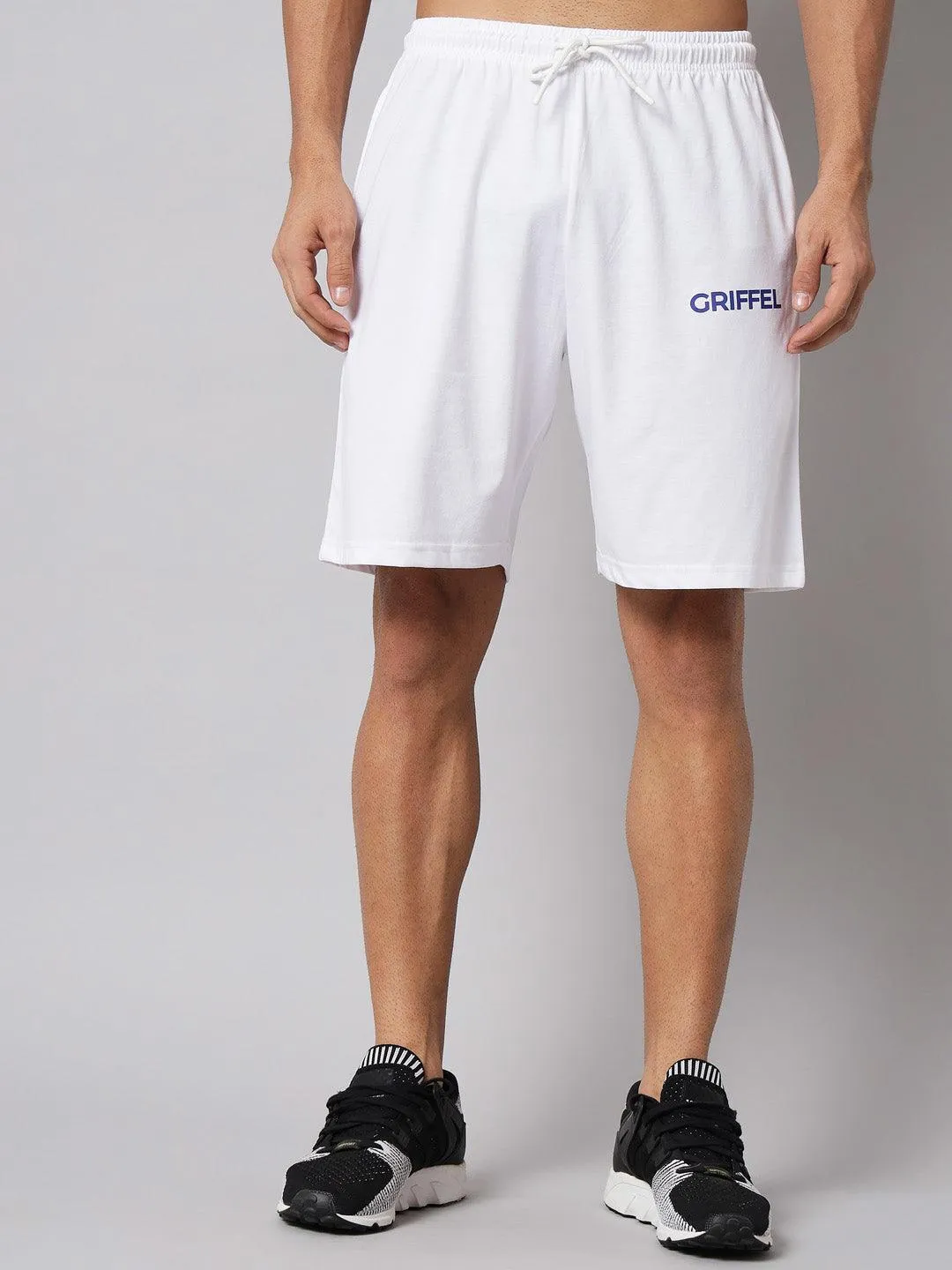 GRIFFEL Men Printed Navy Regular fit T-shirt and Short Set