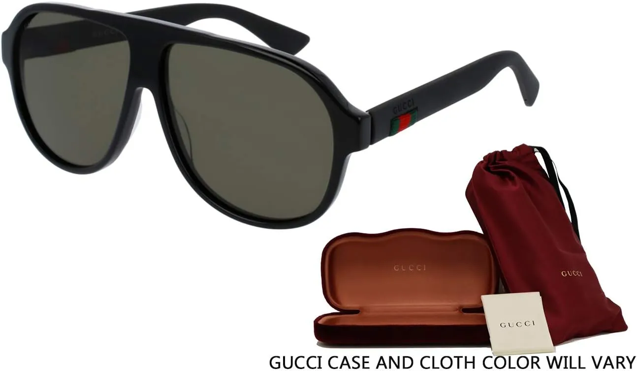 Gucci GG0009S Aviator Sunglasses For Men   BUNDLE with Designer iWear Eyewear Care Kit