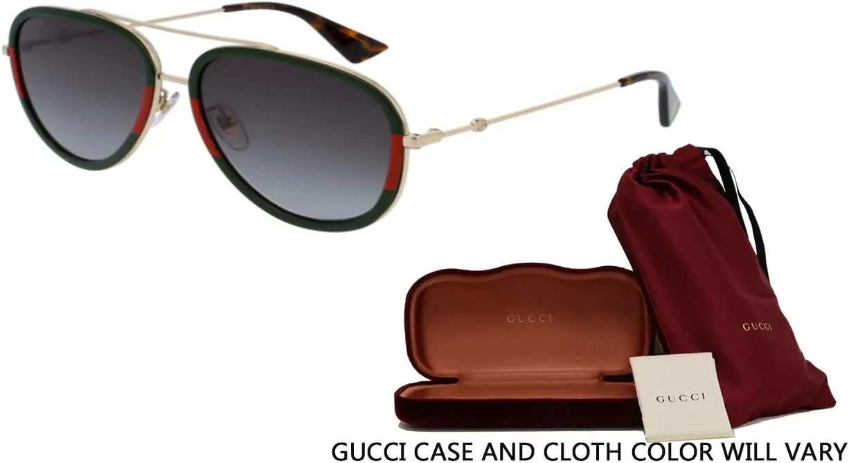 Gucci GG0062S Aviator Sunglasses For Men   BUNDLE with Designer iWear Eyewear Care Kit
