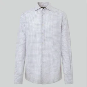 Hackett Melange City Check Shirt in Pink/Blue