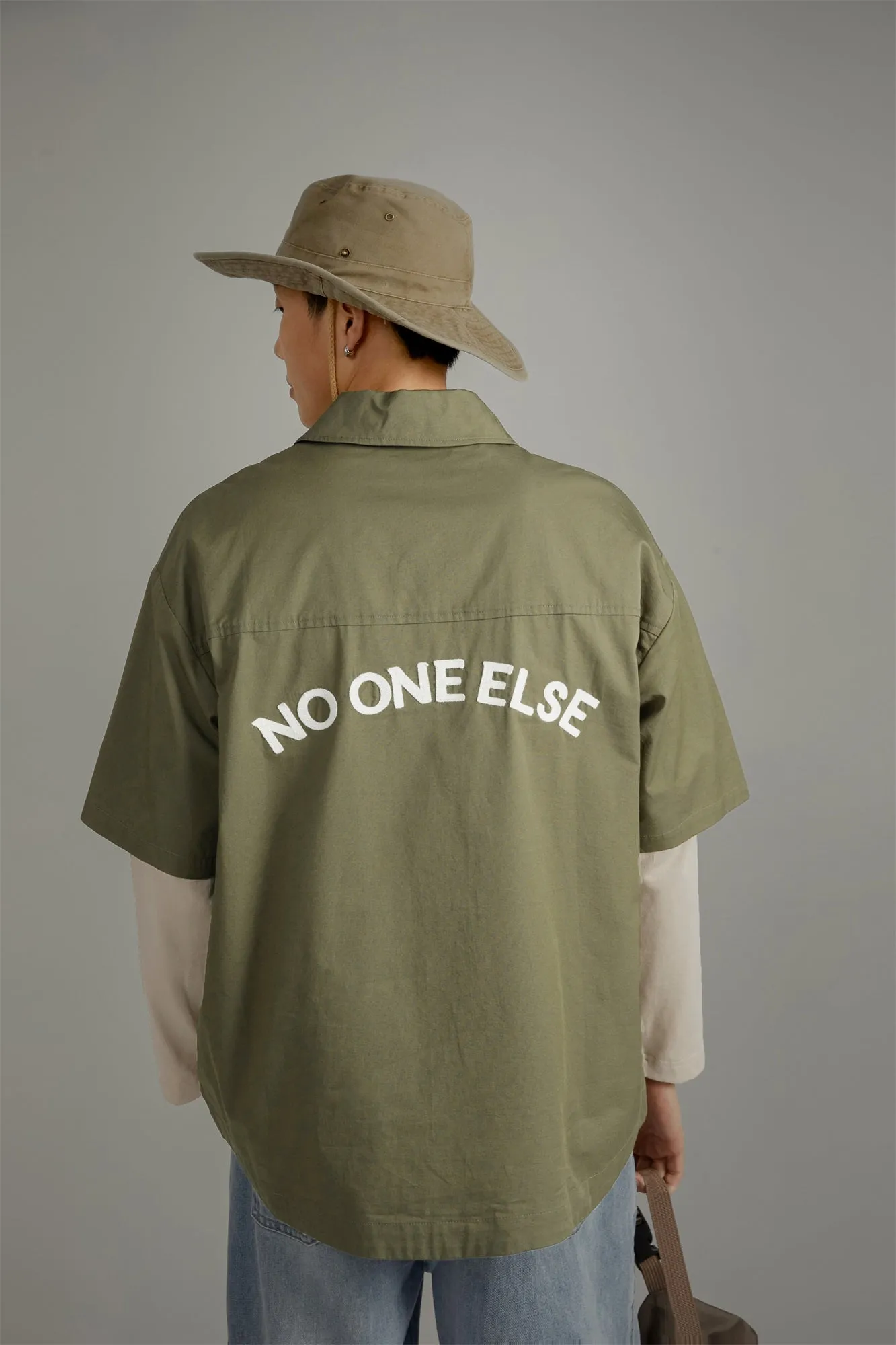 Half-Zip Loose-Fit Anorak Shirt