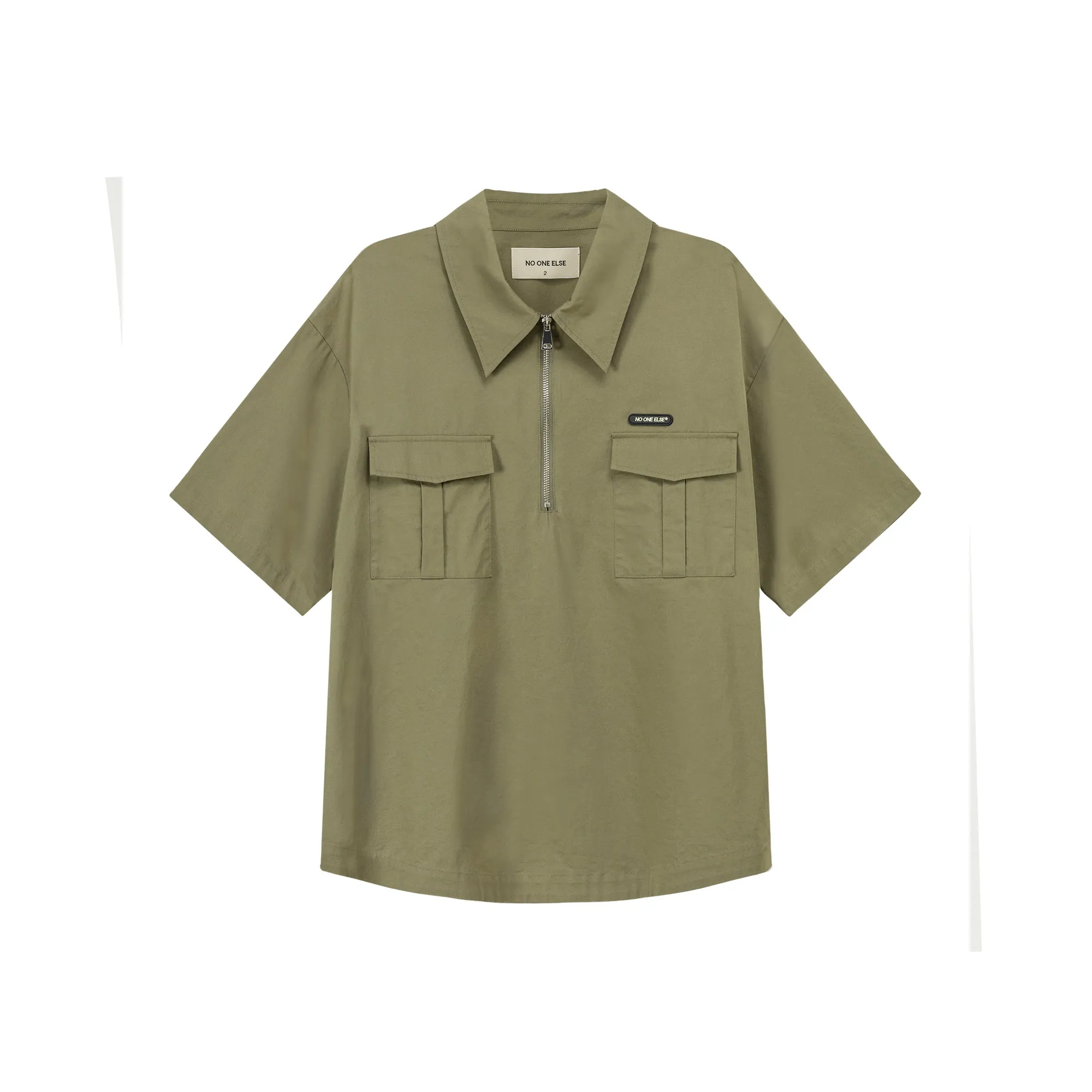 Half-Zip Loose-Fit Anorak Shirt