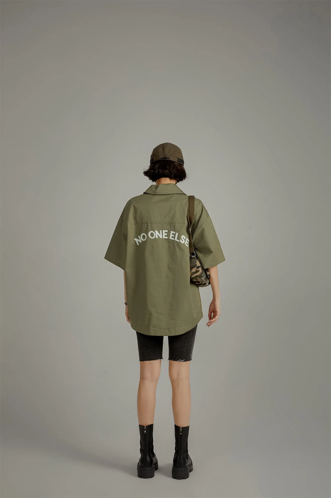 Half-Zip Loose-Fit Anorak Shirt
