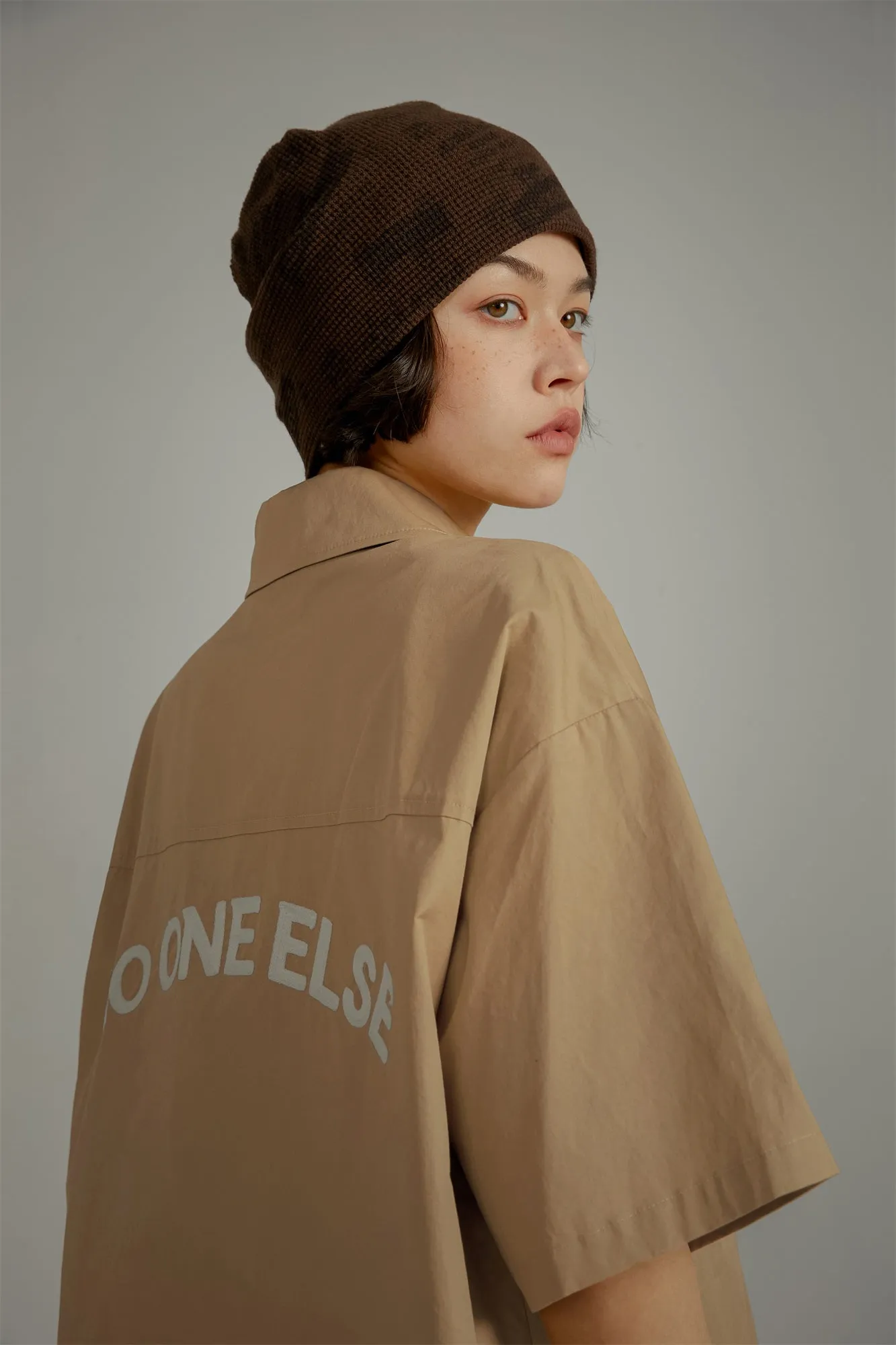 Half-Zip Loose-Fit Anorak Shirt