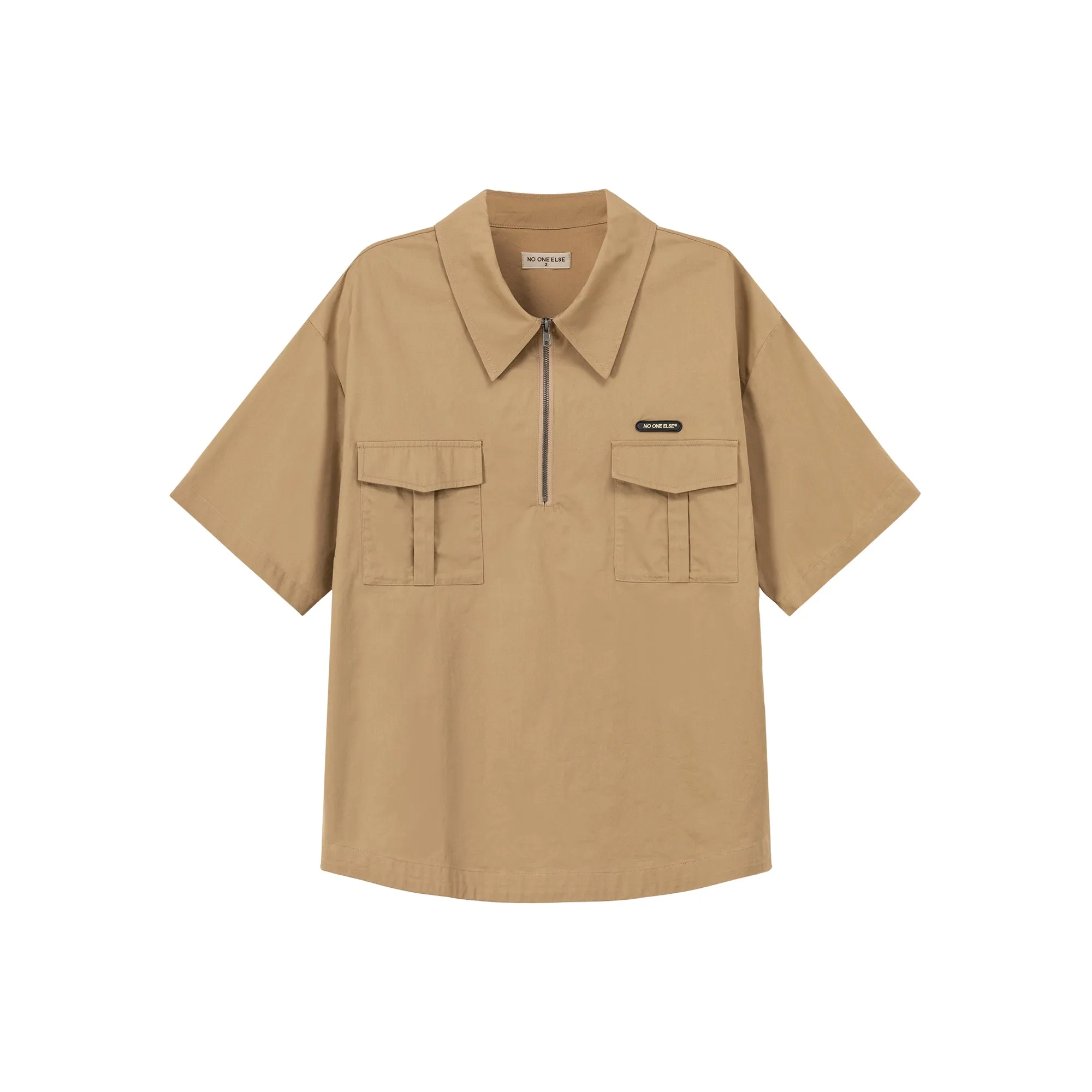 Half-Zip Loose-Fit Anorak Shirt