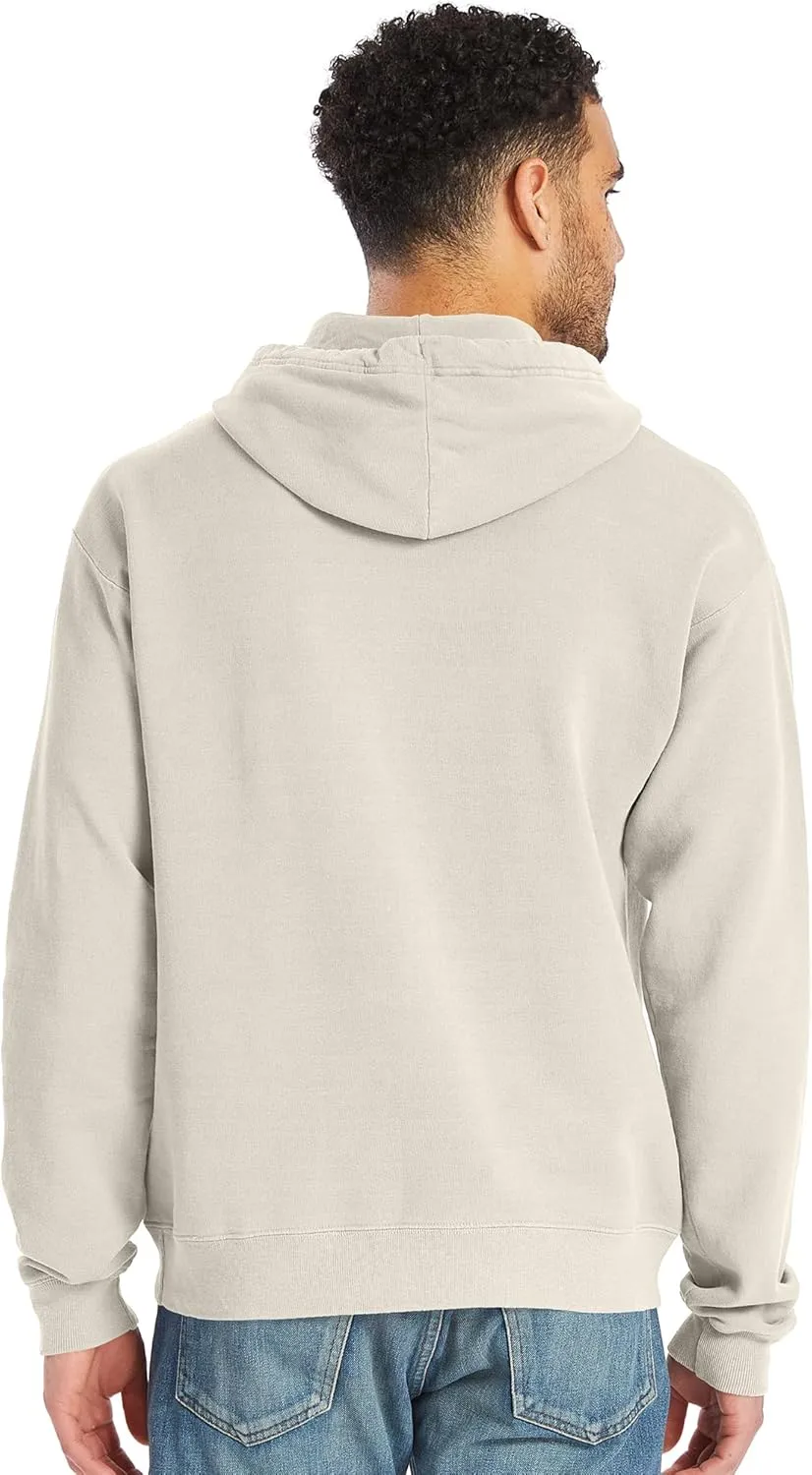 Hanes Men's Originals Fleece Hoodie, Garment Dyed Hooded Sweatshirt, Unisex Fleece Pullover