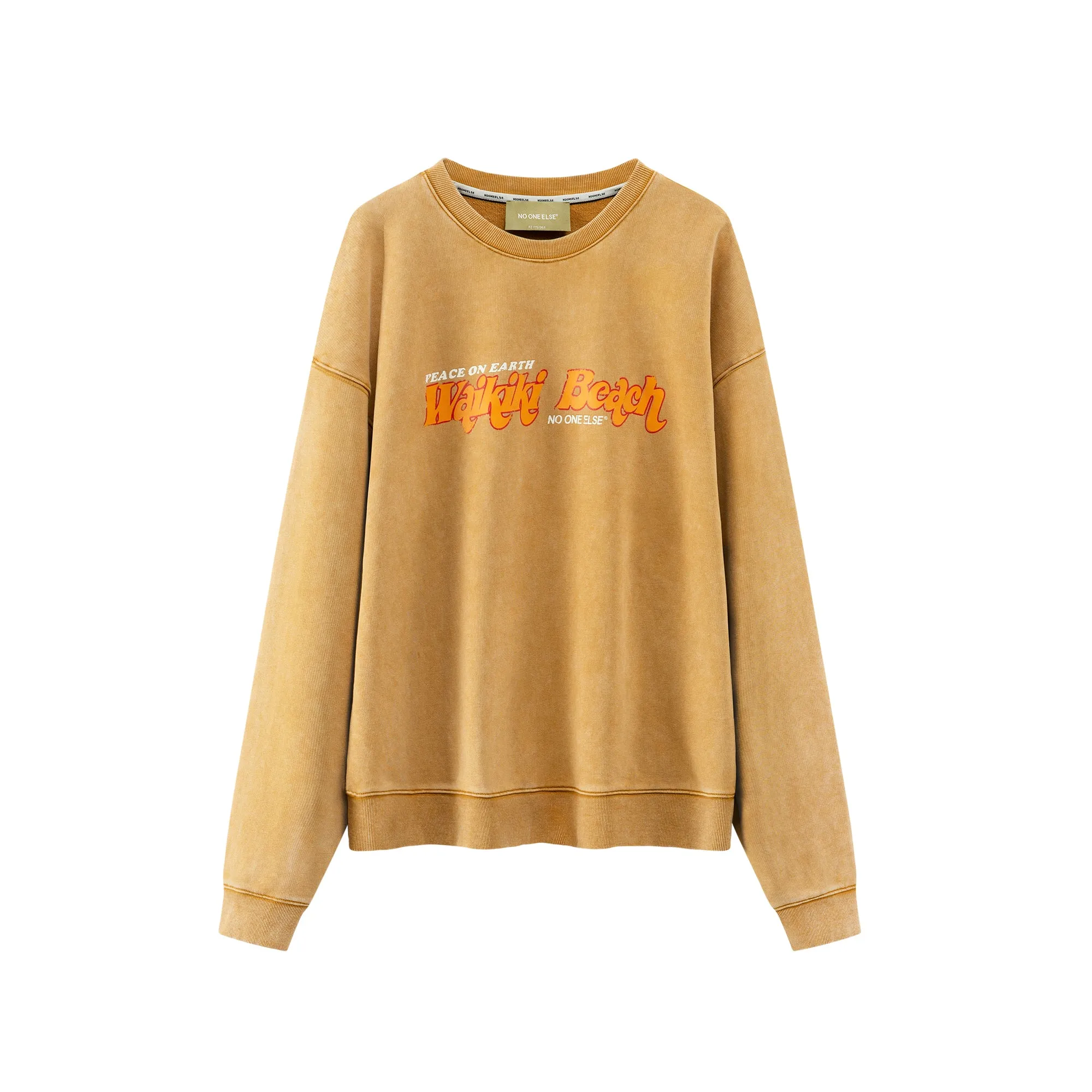 Hawaii Waikiki Beach Print Loose Fit Sweater