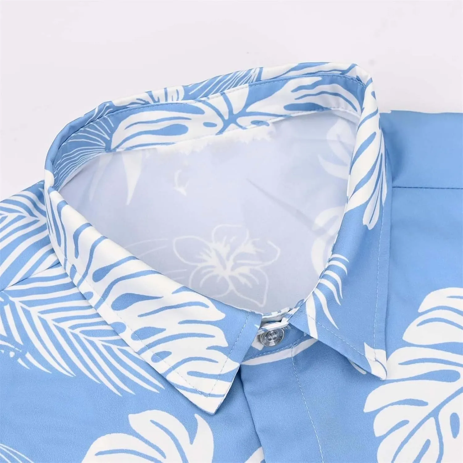 Hawaiian Shirt for Men Button Down Short Sleeve Summer Shirt Loose Fit Floral Printed Beach Travel Hiking Shirts