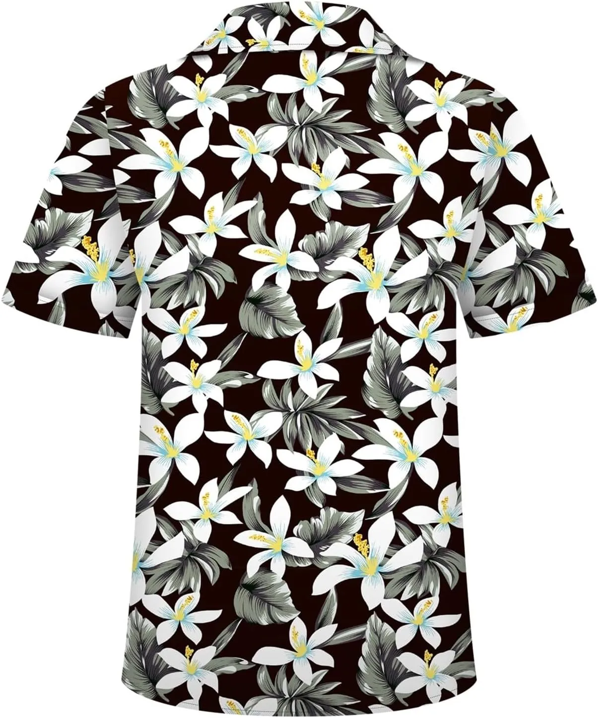 Hawaiian Shirt for Men Button Down Short Sleeve Summer Shirt Loose Fit Floral Printed Beach Travel Hiking Shirts