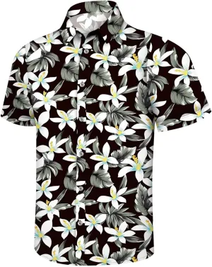 Hawaiian Shirt for Men Button Down Short Sleeve Summer Shirt Loose Fit Floral Printed Beach Travel Hiking Shirts