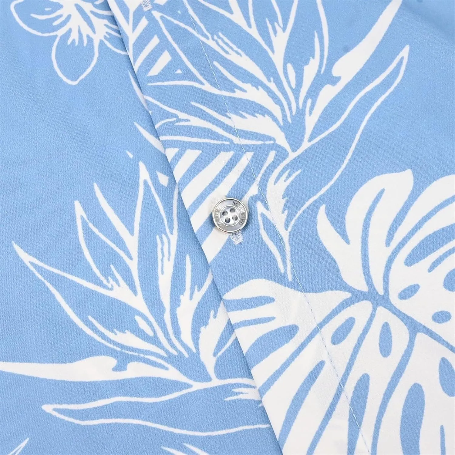 Hawaiian Shirt for Men Button Down Short Sleeve Summer Shirt Loose Fit Floral Printed Beach Travel Hiking Shirts