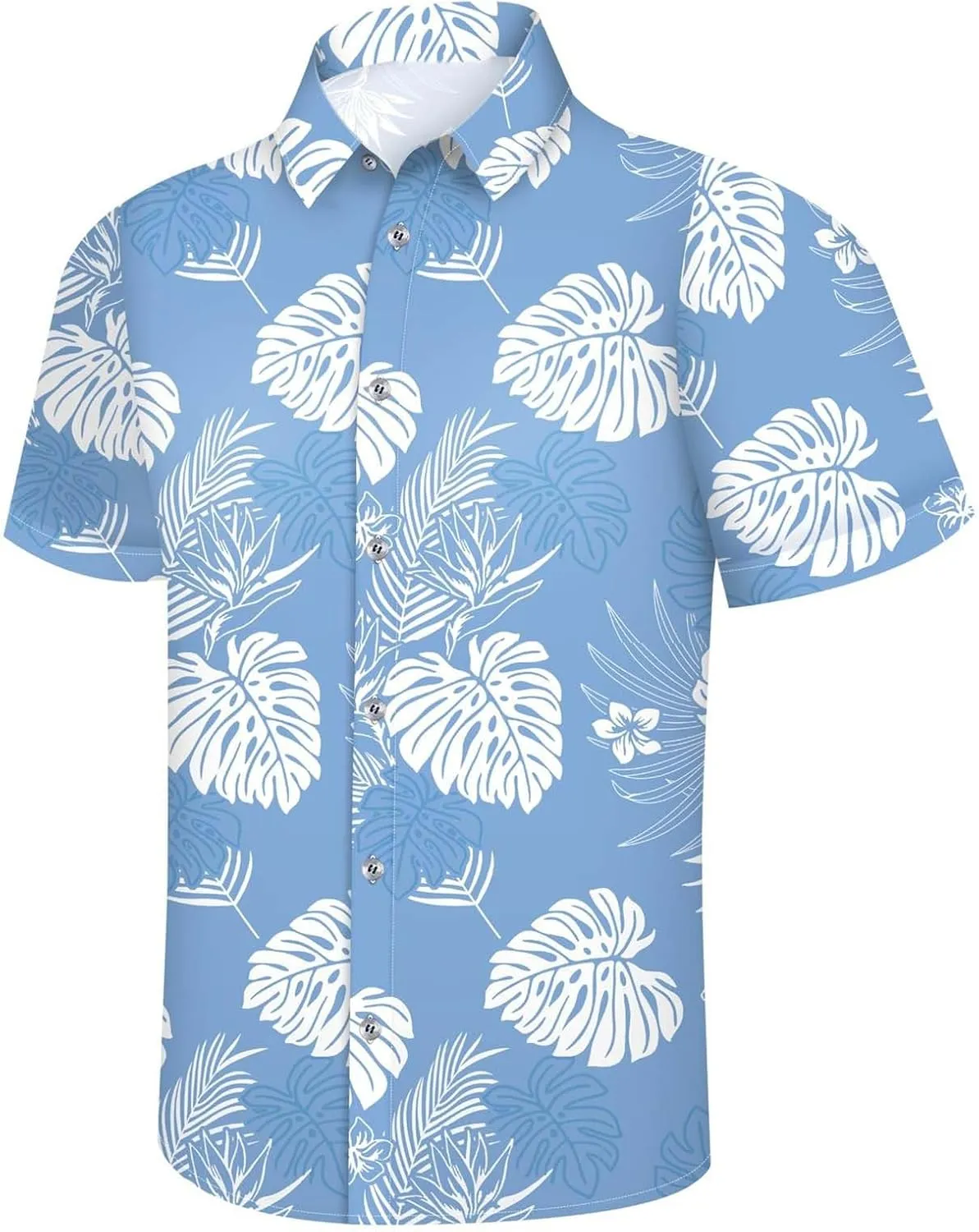 Hawaiian Shirt for Men Button Down Short Sleeve Summer Shirt Loose Fit Floral Printed Beach Travel Hiking Shirts