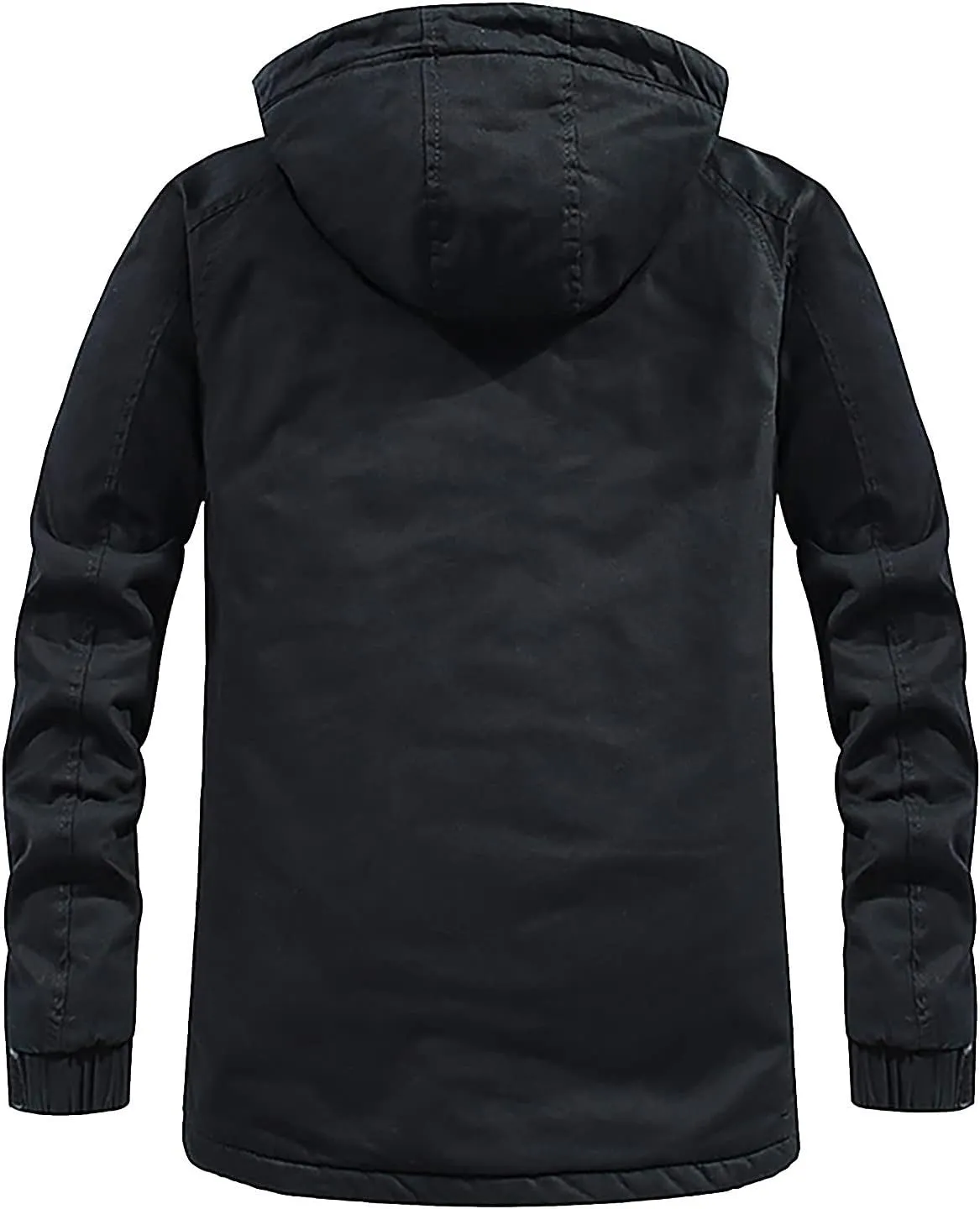 Heated Jacket for Men Active Jacket Puffy Jacket Winter Hooded Windproof Solid Long Sleeve Soft Coat Shell Jacket