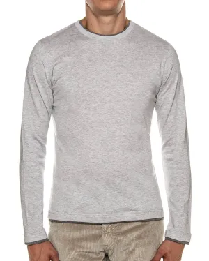 Heather Grey Long Sleeve Crew Tee