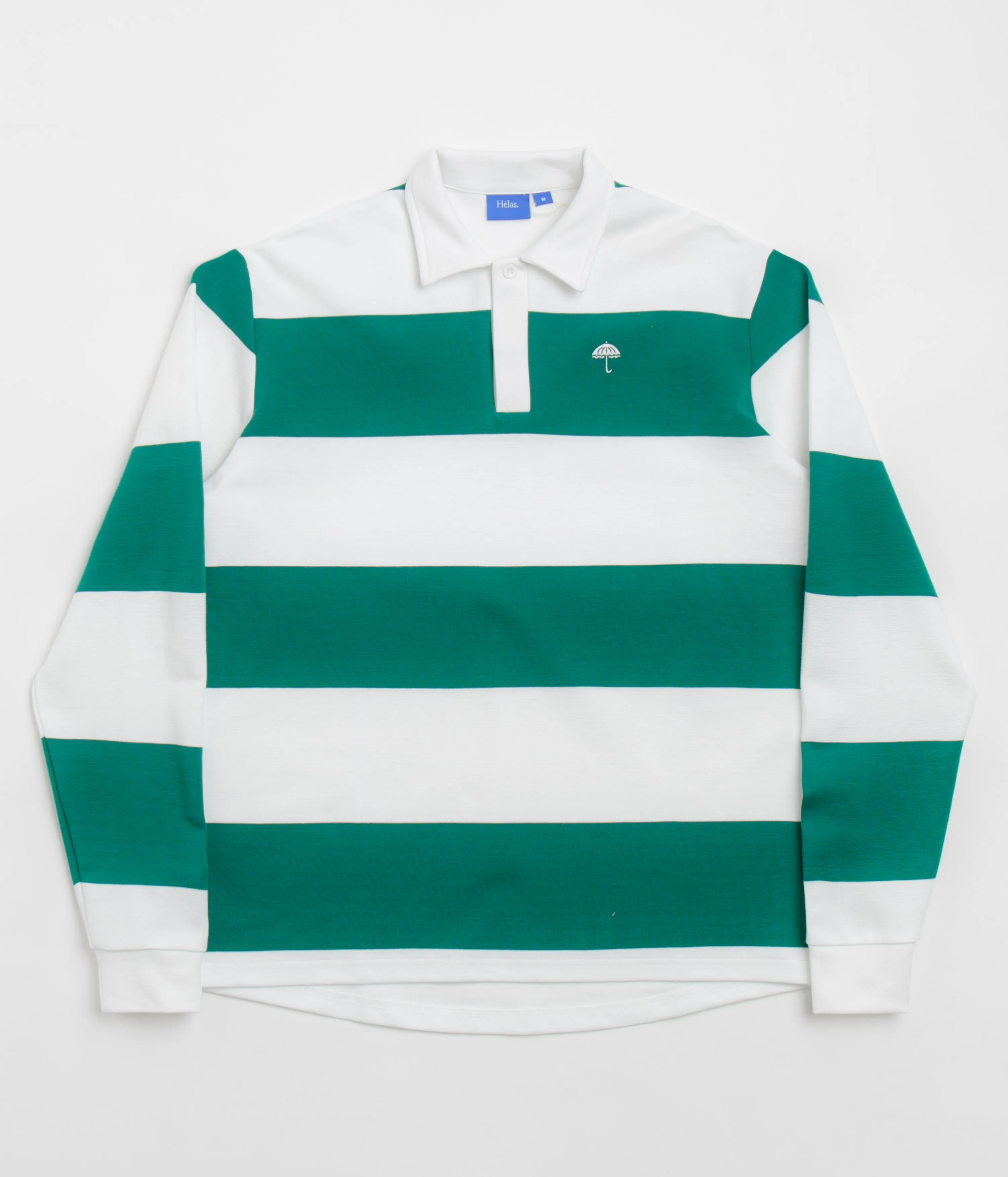 Helas Yard Long Sleeve Polo Shirt - White / Green