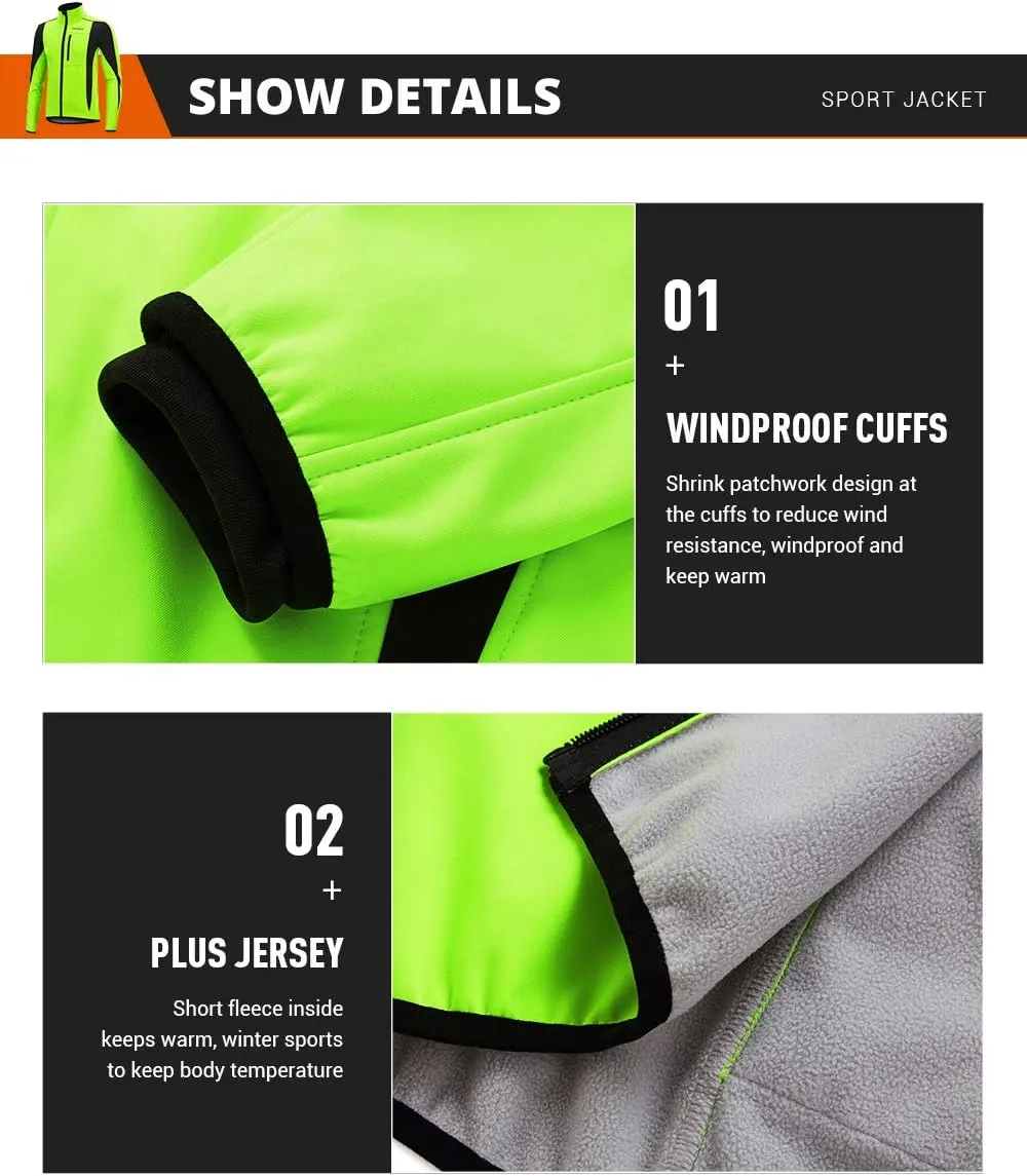 HEROBIKER Cycling Jacket Bicycle MTB Road Bike Jackets Long Jersey Breathable Reflective Windbreaker Running Gear Golf Biking