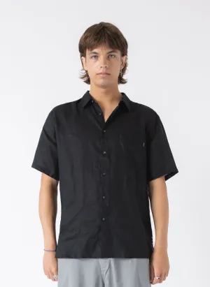 Holiday Linen Shirt Black