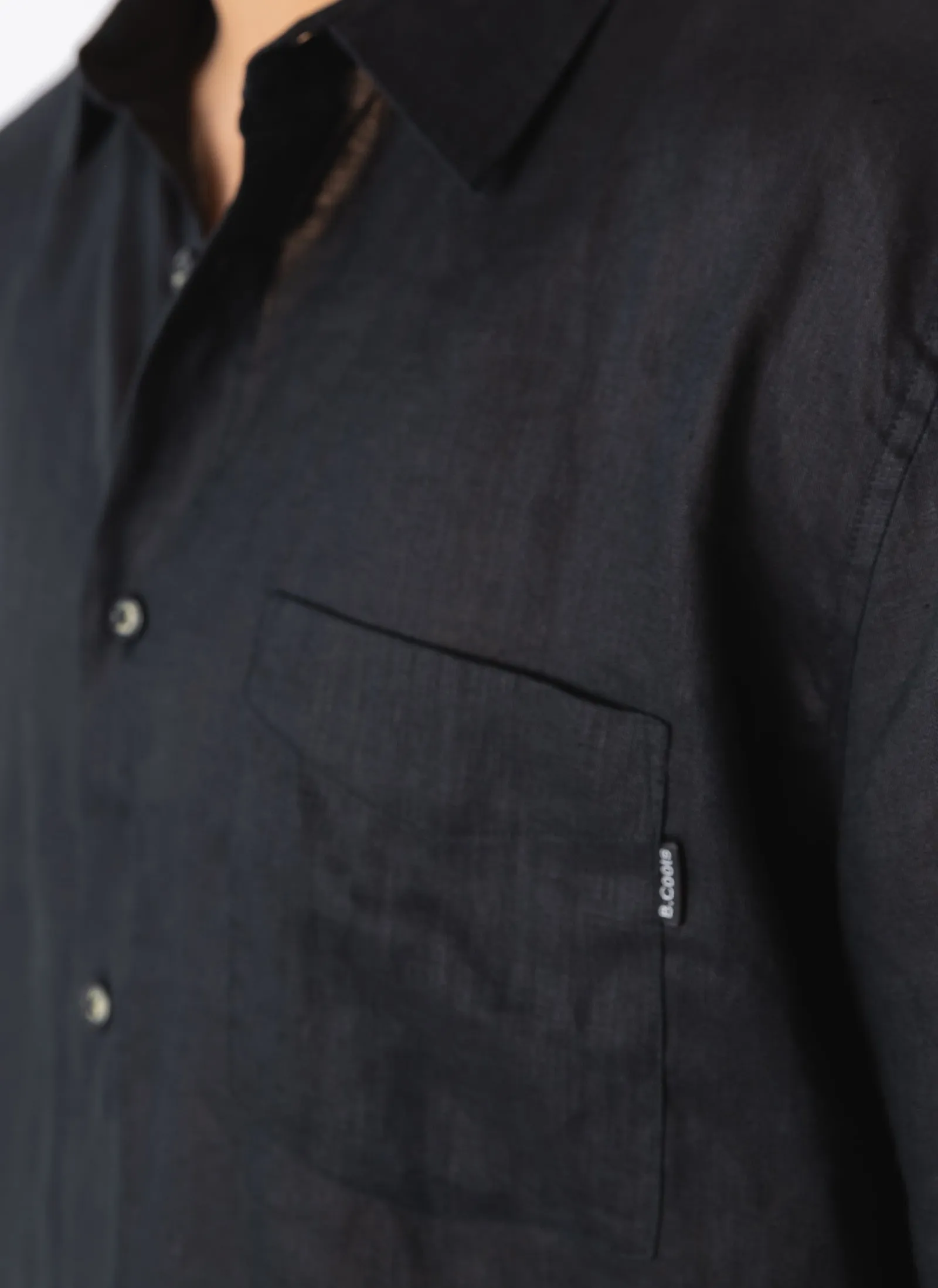 Holiday Linen Shirt Black