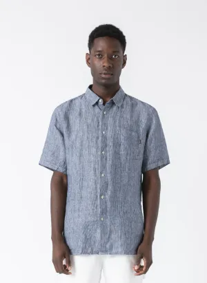 Holiday Linen Shirt Slate Stripe