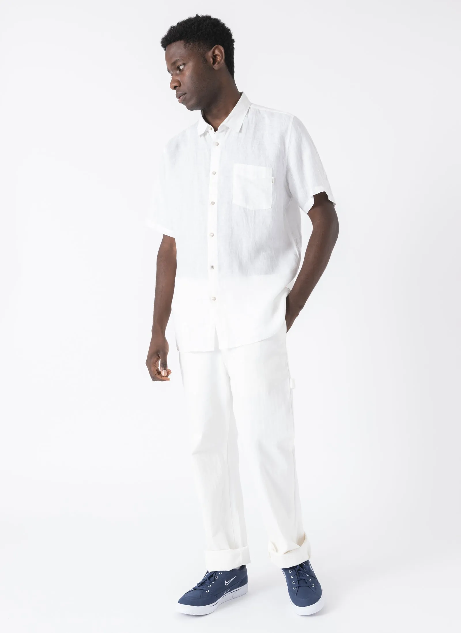 Holiday Linen Shirt White