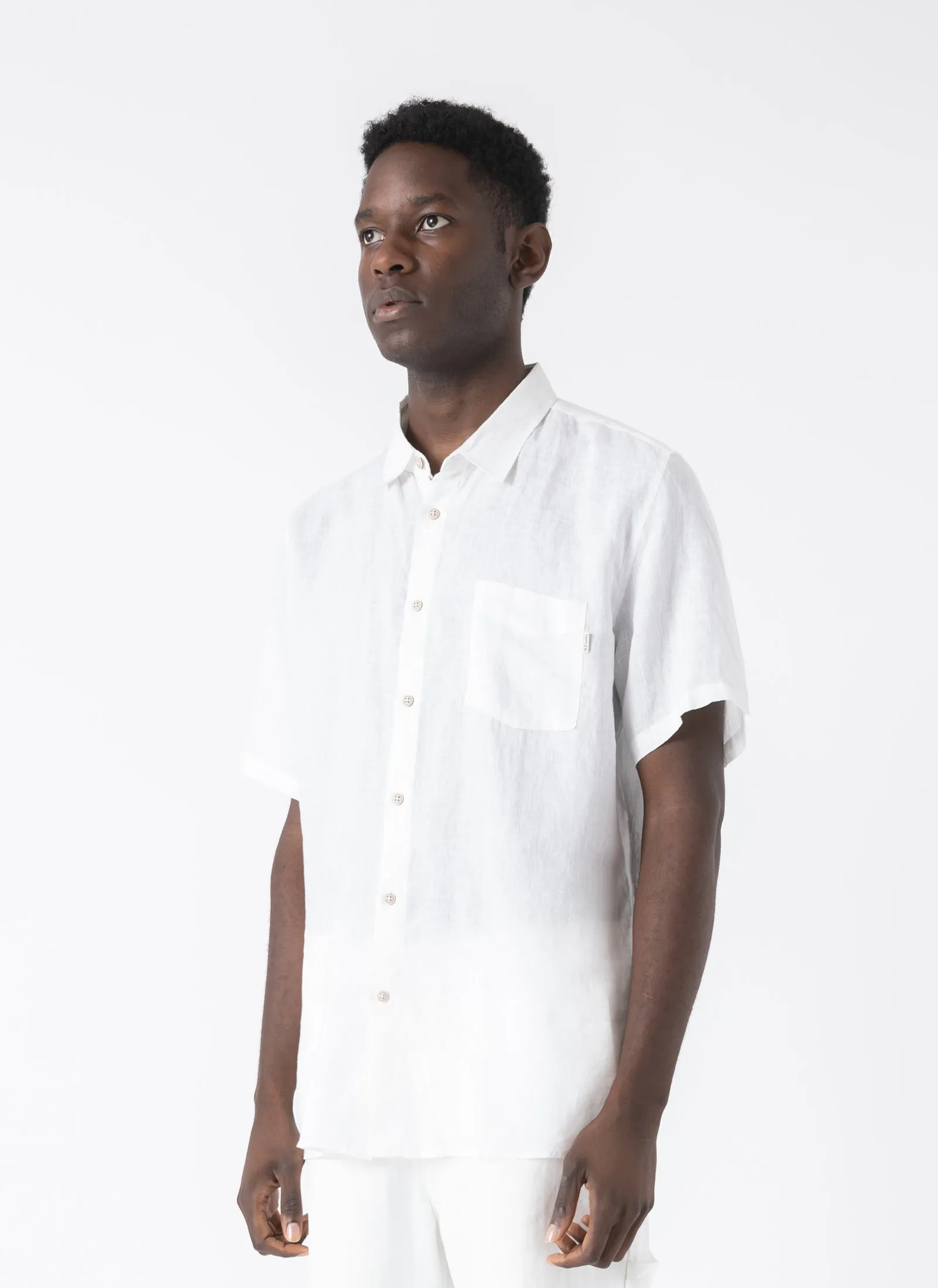 Holiday Linen Shirt White