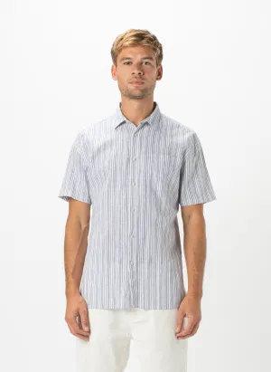 Holiday Short-Sleeve Shirt White Stripe - Sale