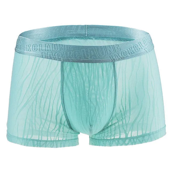 Hollow Lace Transparent Boxer Briefs for Men
