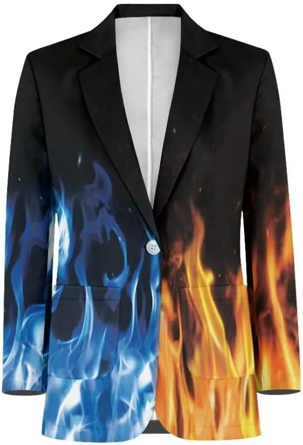 Horeset Camo American Flag Mens Blazer Novelty Slim Fit Casual Sports Coat Slim Fit Suit Jacket