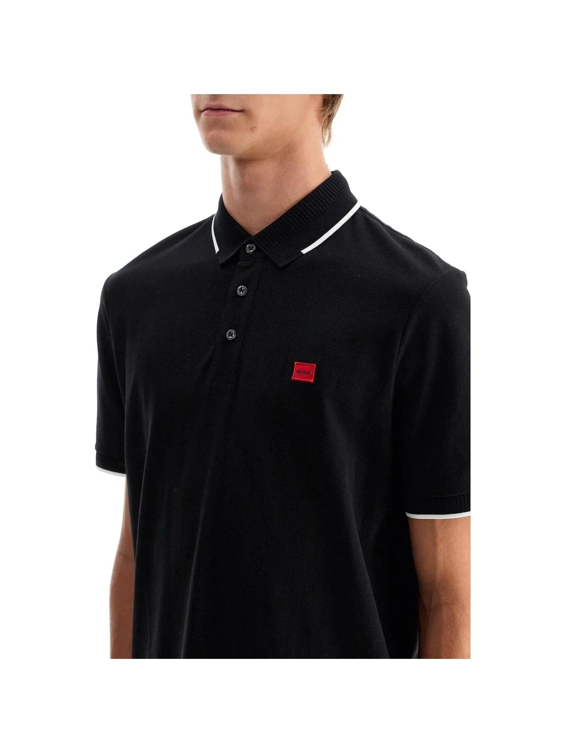 Hugo Striped Cotton Polo