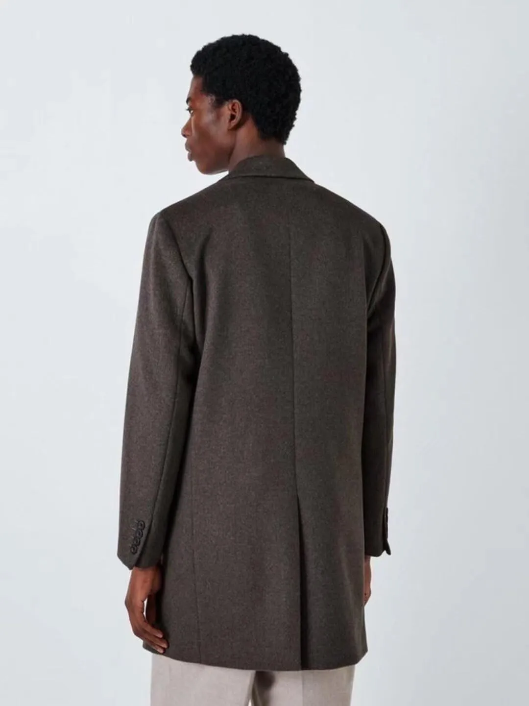 HUUTOE Men's Trench Coat Wool Peacoat Men Slim Fit Long Overcoat for Men Winter Single Breasted Mens Wool Jacket Casual