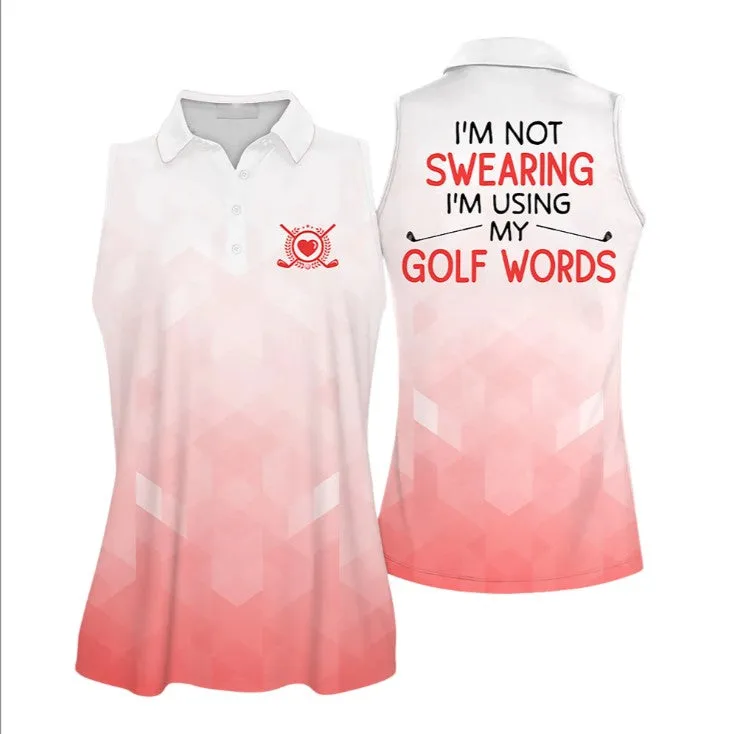 I'am Not Swearing Muticolor Short Sleeve Golf Polo Shirt for women, Gift for Golf lover