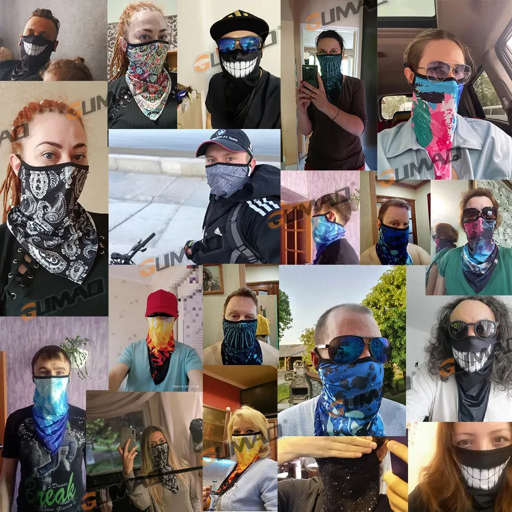 Ice Silk Sports Bandana Masks Triangle Face Covering Cool Ski Mask Cycling Running Hiking Tube Scarf Neck Gaiter Men Women