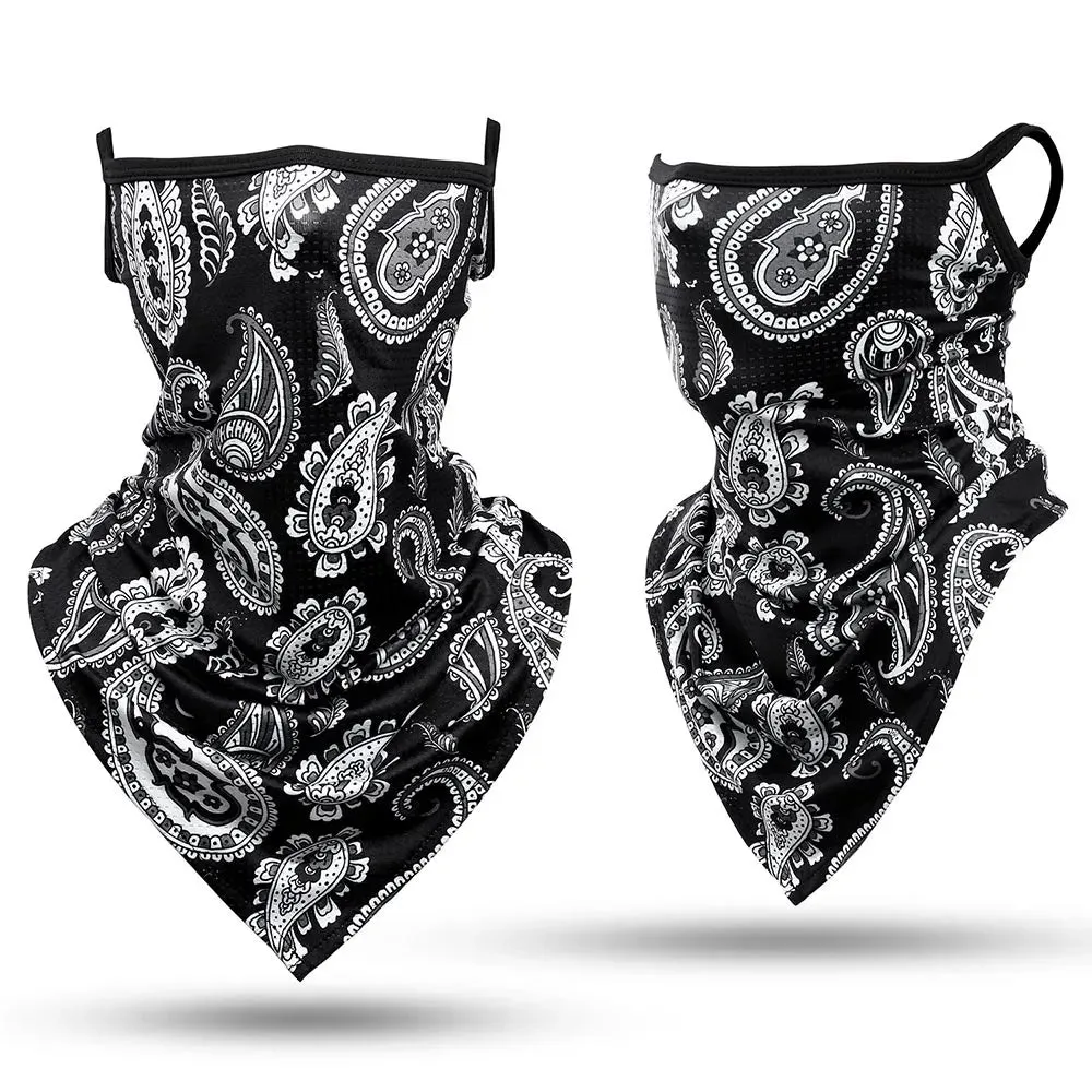 Ice Silk Sports Bandana Masks Triangle Face Covering Cool Ski Mask Cycling Running Hiking Tube Scarf Neck Gaiter Men Women