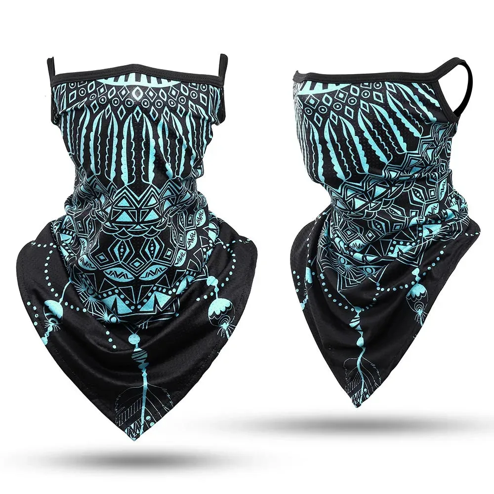 Ice Silk Sports Bandana Masks Triangle Face Covering Cool Ski Mask Cycling Running Hiking Tube Scarf Neck Gaiter Men Women