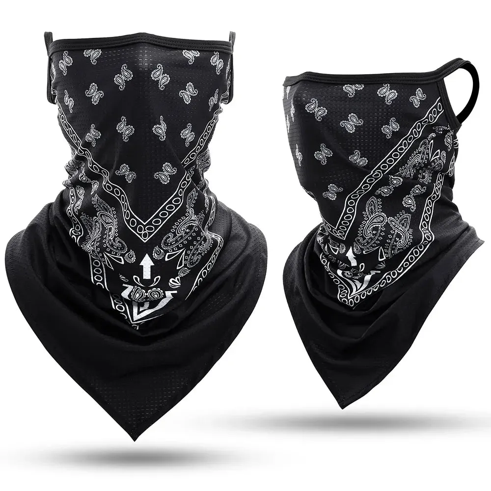 Ice Silk Sports Bandana Masks Triangle Face Covering Cool Ski Mask Cycling Running Hiking Tube Scarf Neck Gaiter Men Women