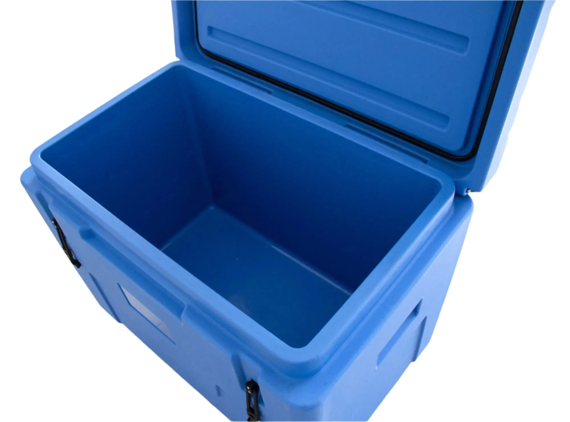 Insulated Dry Ice Storage Container with Lid and Wheels, 11.7 cu ft, 700 lb Pellets, Lightweight
