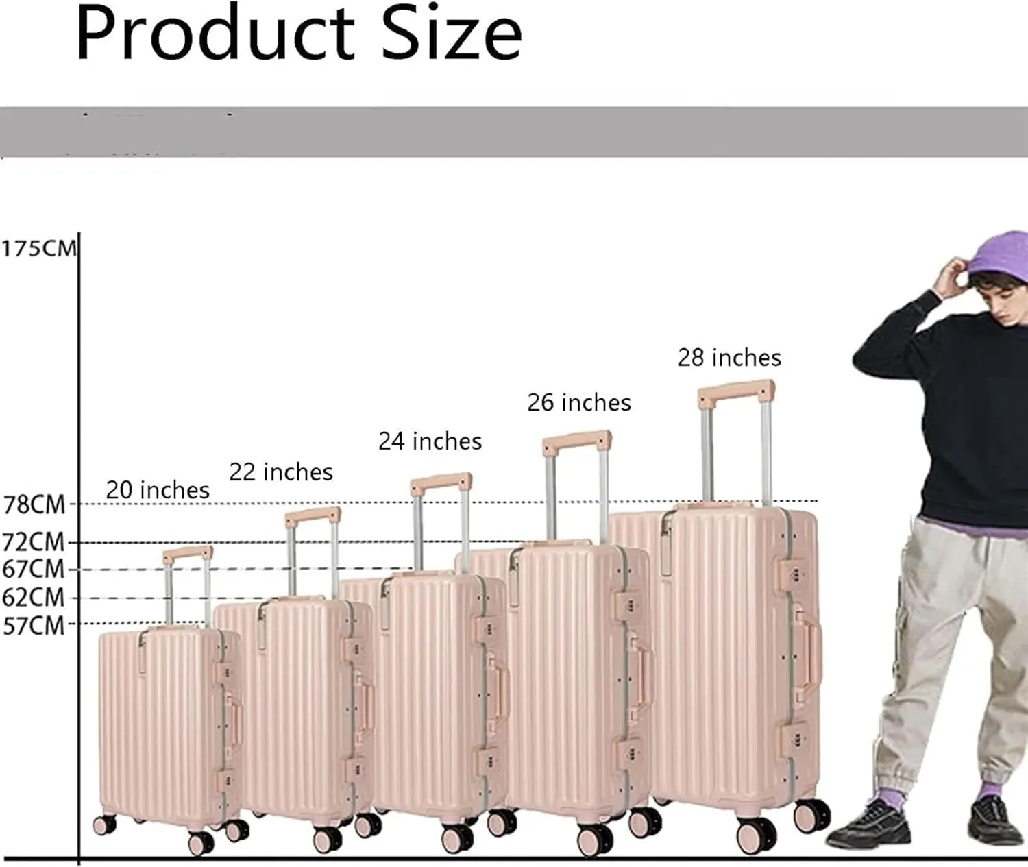 IRYZE Lightweight Suitcase Lightweight And Tough Cabin Suitcase Lightweight ABS Carry-on Hand Luggage 4 Spinner Carry on Luggage (Color : Red, Size : 28 inches)