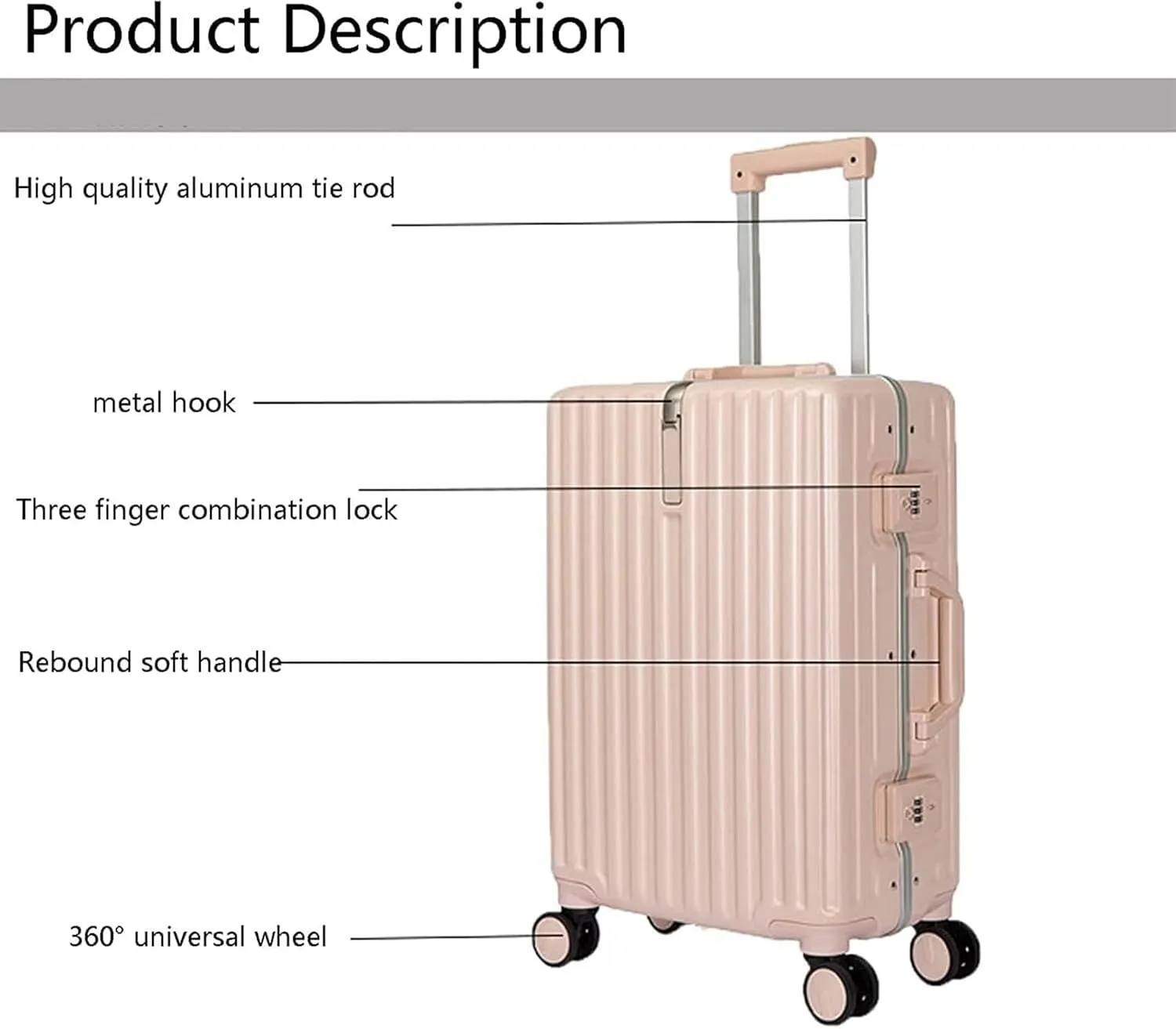 IRYZE Lightweight Suitcase Lightweight And Tough Cabin Suitcase Lightweight ABS Carry-on Hand Luggage 4 Spinner Carry on Luggage (Color : Red, Size : 28 inches)