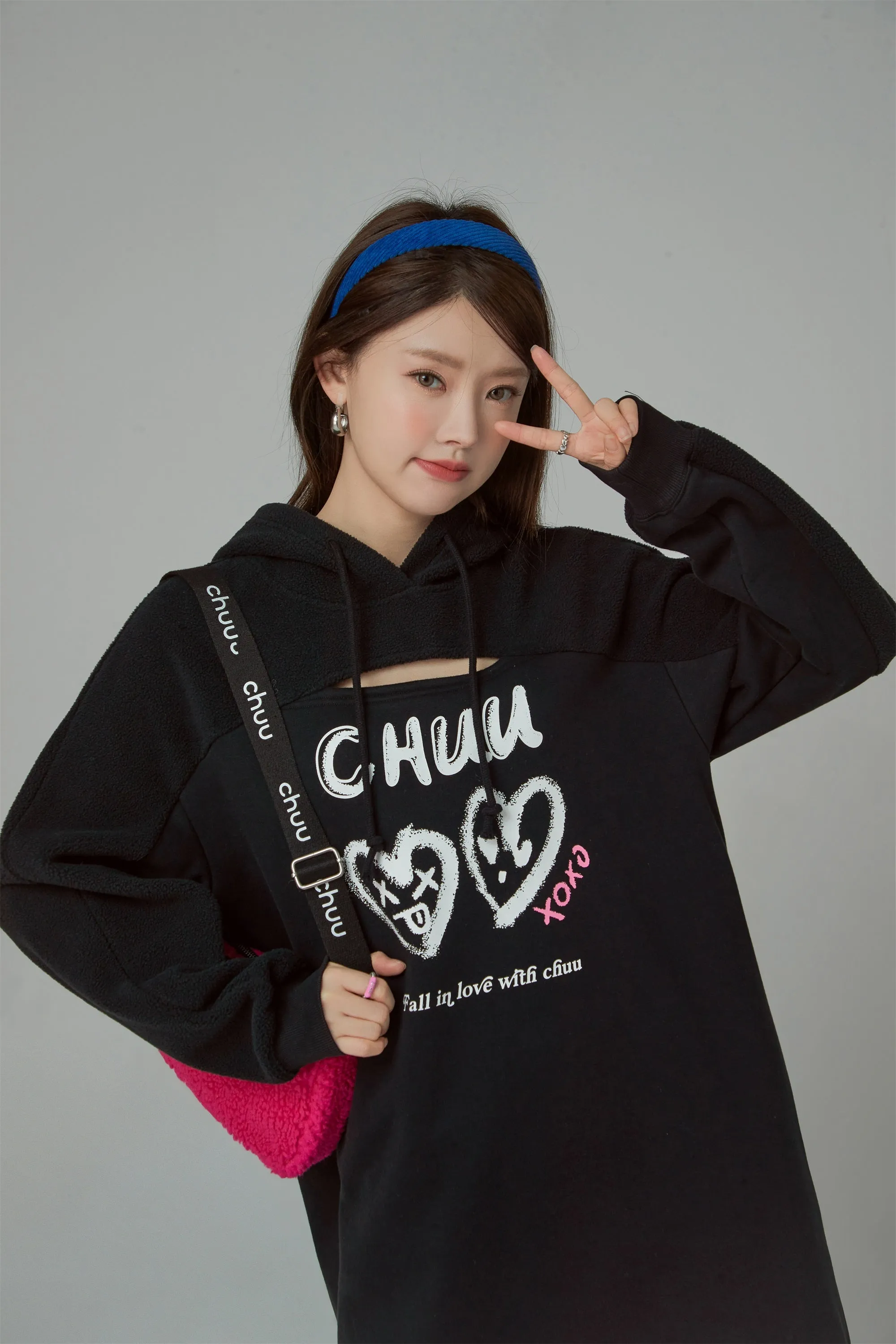 It Is You Or Me Loose Fit Hooded Dress