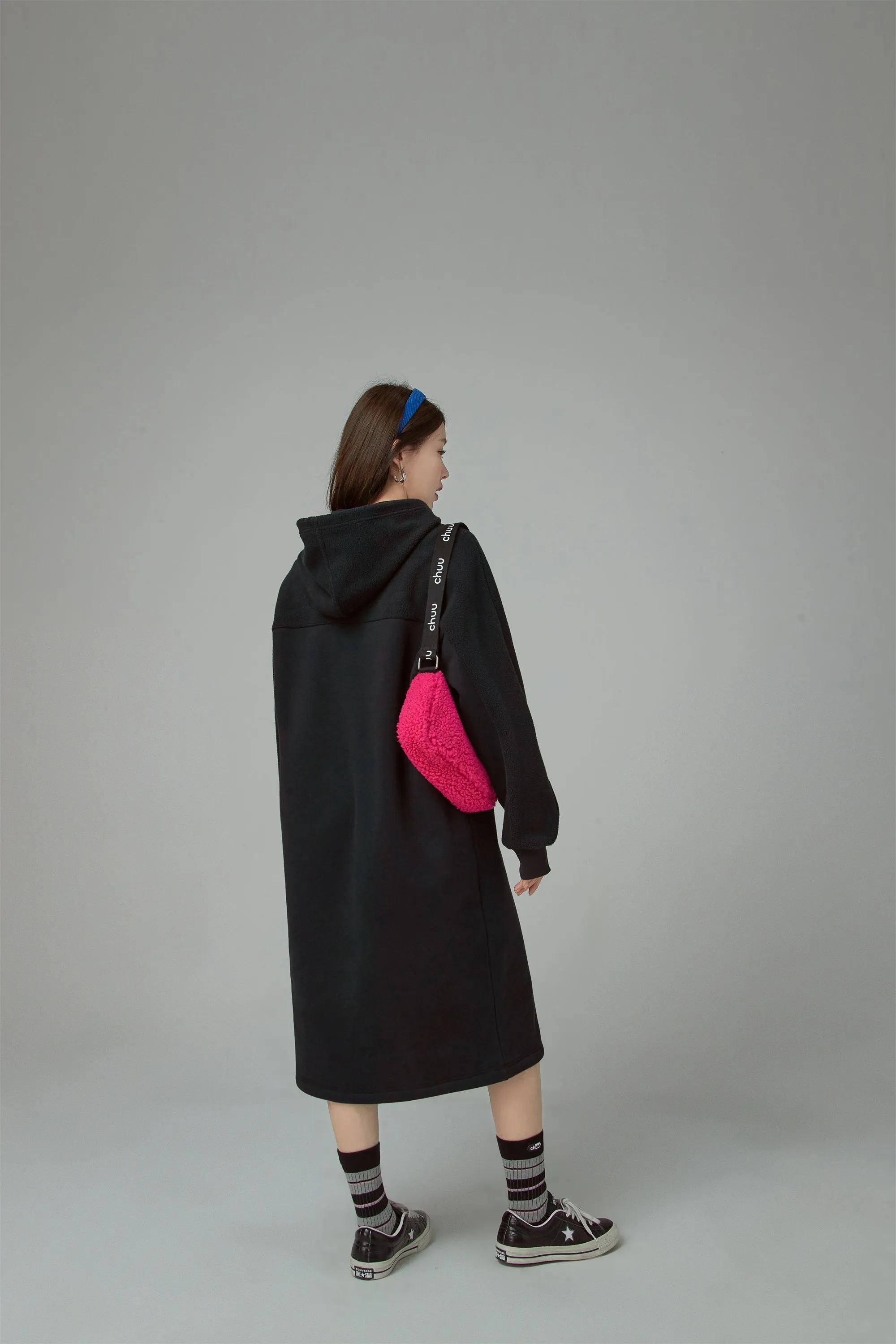 It Is You Or Me Loose Fit Hooded Dress