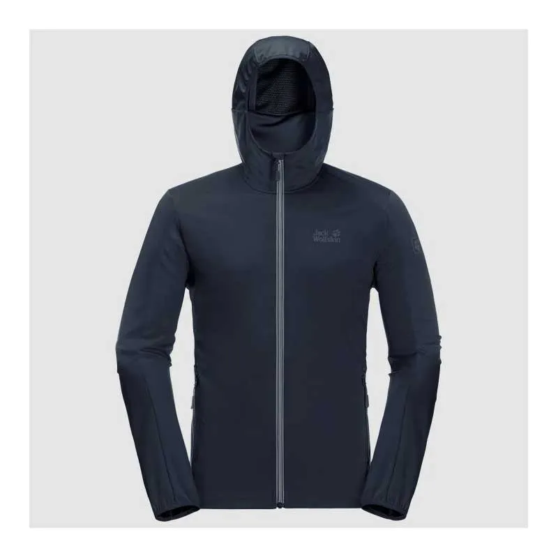 Jack Wolfskin Mens Go Hike Softshell Windproof Hiking Jacket - Night Blue