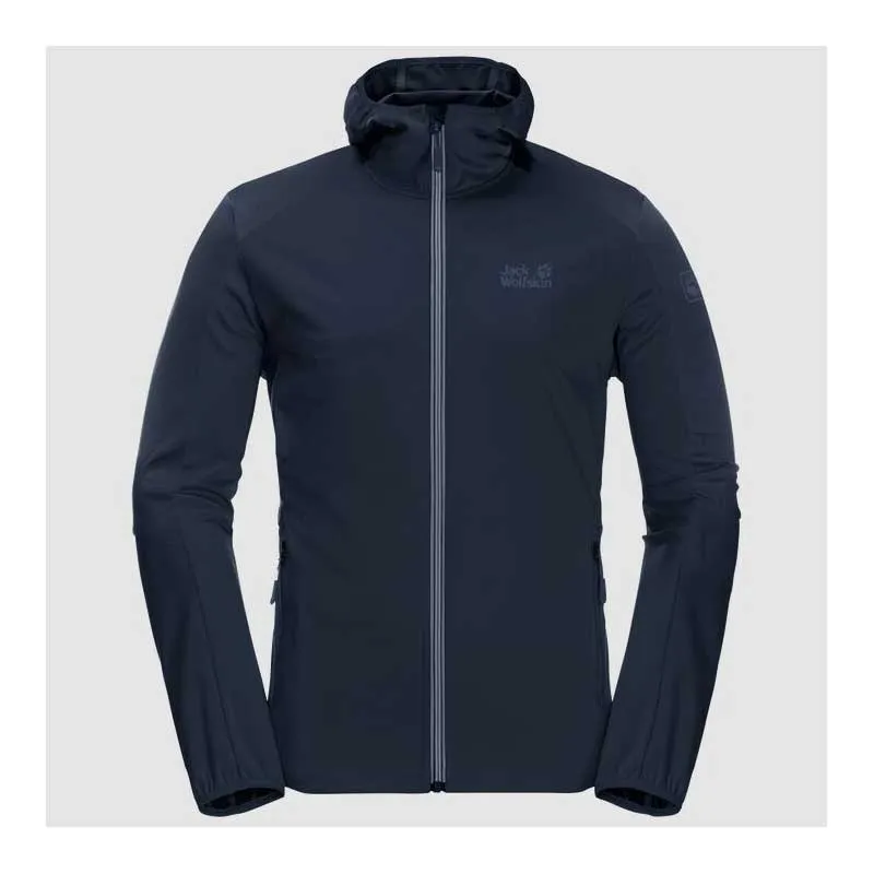 Jack Wolfskin Mens Go Hike Softshell Windproof Hiking Jacket - Night Blue